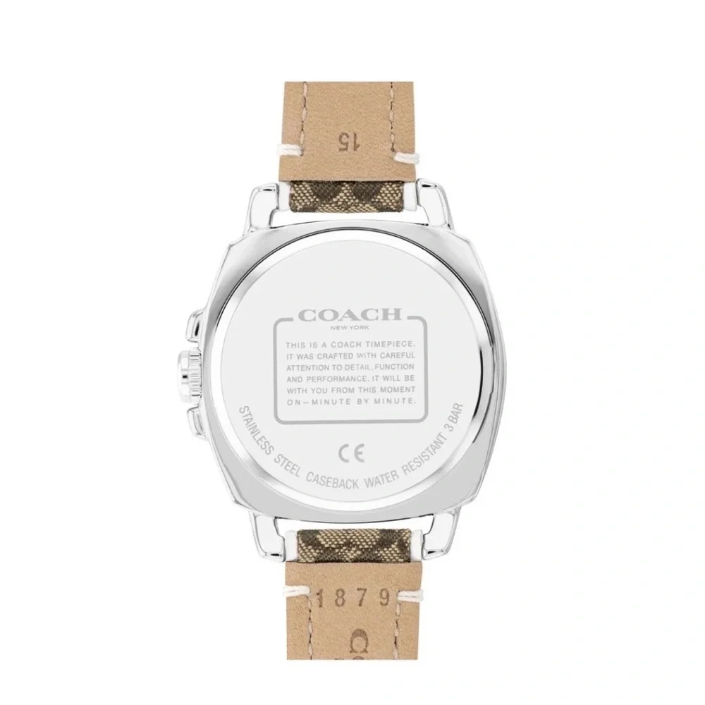 New Coach Boyfriend Women’s Stainless Steel Crystal Bezel Watch 14503148 - Picture 4 of 5